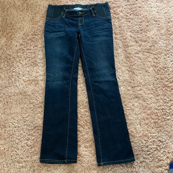 Isabel Maternity by Ingrid & Isabel’s Dark Washed Maternity Jeans. - Picture 1 of 6